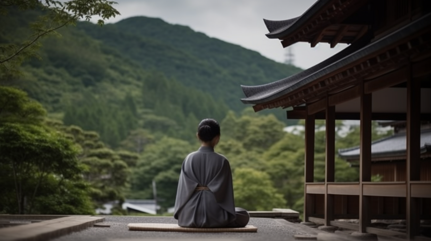 Yoga practitioners at a peaceful retreat in Japan